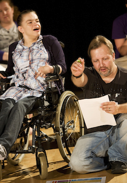 FCD Summer School 2010. Lisa Simpson (tutor) assisted by Stephen Banning. Photo: Rachel Cherry